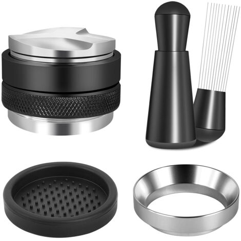 Distributeur de café et pilon de 58 mm, double doseur, filtre portable, profondeur réglable - Kit pilon professionnel pour expresso (1/5)