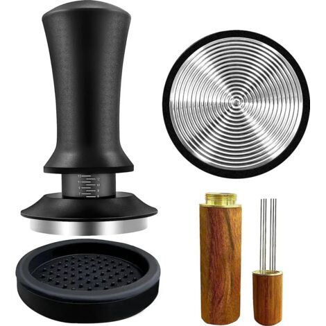 Ensemble de tasseurs à café de 51 mm, comprenant 6 aiguilles de tassement en acier inoxydable de 0,4 mm d'épaisseur, idéal pour les cafés et les amateurs de café. (1/5)