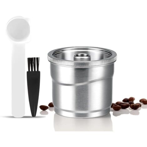 Capsules de café réutilisables, rechargeables en acier inoxydable, 1 capsule (1/5)
