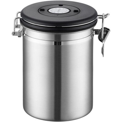 Récipient de conservation de 1200 ml, hermétique, pratique et fonctionnel, bocal à café ménager en acier inoxydable. (1/5)