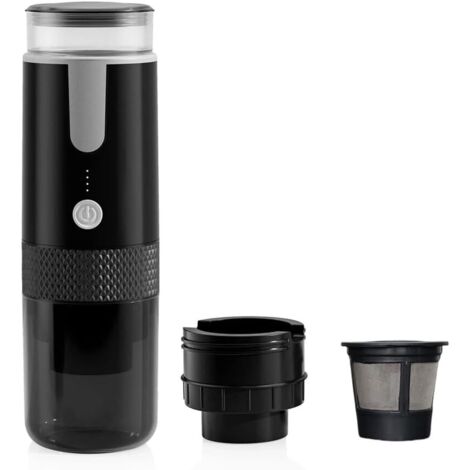 Machine à café électrique portable, idéale pour les voyages, le bureau, le camping et autres occasions, et compatible avec le café moulu et les capsules de café. (1/5)
