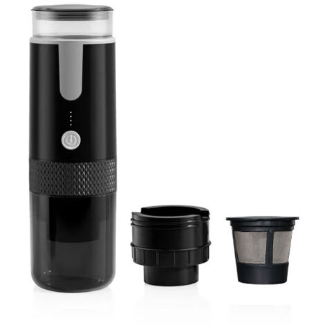 Machine à expresso portable, mini machine à café électrique rechargeable USB-C, idéale pour le camping, les voyages, les activités de plein air et les camping-cars. Fonctionne avec des capsules et du 