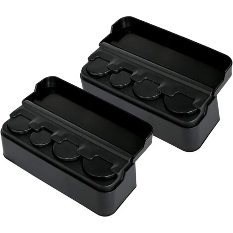 Pièces détachées pour porte-monnaie de voiture, rangement portable pour pièces de monnaie, convient à la plupart des voitures et camions, noir. (1/5)