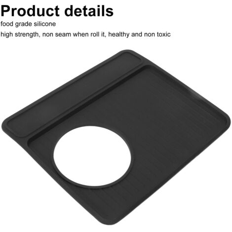 Tapis antidérapant en silicone pour machine à café - accessoire de machine à café - noir (1/5)