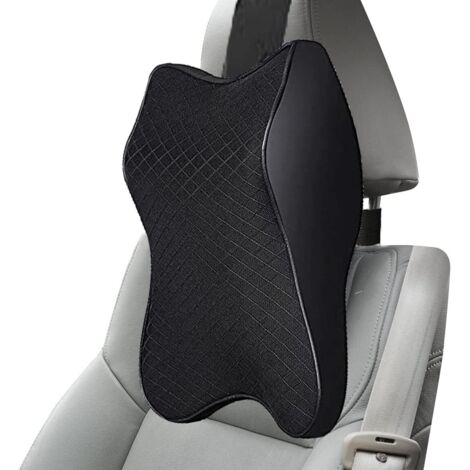 Appuie-tête de voiture, coussin cervical en mousse à mémoire de forme, support cervical, coussin cervical, noir respirant. (1/3)