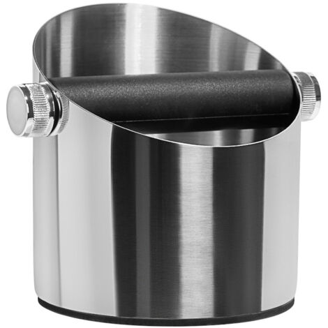 Bac à marc de café avec bec verseur incliné, bac de recyclage du marc d'espresso, adapté aux cafés et bars, amovible, facile à nettoyer, en acier inoxydable. (1/5)