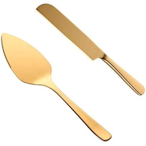 Ensemble de spatules à gâteaux, spatule en acier inoxydable doré, outil de cuisson, convient pour les tartes/pizzas/fromages. (1/5)