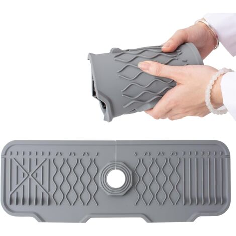 Pare-éclaboussures pour évier de cuisine, en silicone, anti-gouttes, convient aux cuisines, salles de bains, fermes, bars, 43,3 cm (1/5)