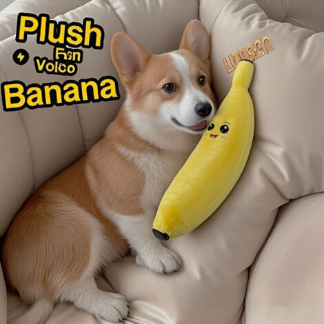 Jouet pour chien, durable, à mâcher, émet des sons, en forme de banane, convient aux petits Corgis et aux chiens de type Teddy, accessoire éducatif et sonore pour animaux de compagnie. (1/5)