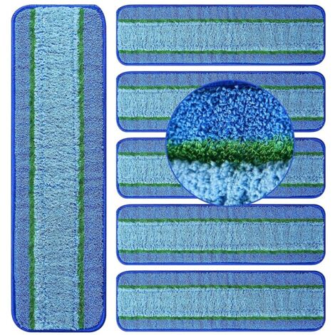 Accessoires de rechange pour balai Bona, lingettes de rechange en fibres écologiques pour balai à franges, lot de 6. (1/5)