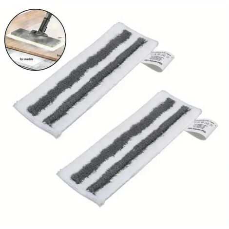 Adaptée aux Karcher Easyfix SC1-SC5, cette lingette pour balai vapeur est dotée d'un matériau en microfibre super absorbant et d'un accessoire de nettoyage de sol scellé sous vide (paquet de 2). (1/5)