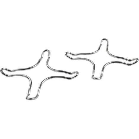 supports pour couvercles de casseroles à gaz, accessoires de cuisine et de camping, adaptés aux poêles, casseroles et cafetières - Acier chromé, 9,5 x 9,5 x 1 cm (1/4)