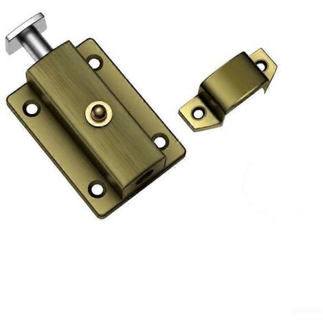 Loquet à ressort en acier inoxydable avec fonction de verrouillage automatique, adapté aux boîtes de distribution et aux portes, couleur bronze, taille 3 pouces. (1/2)