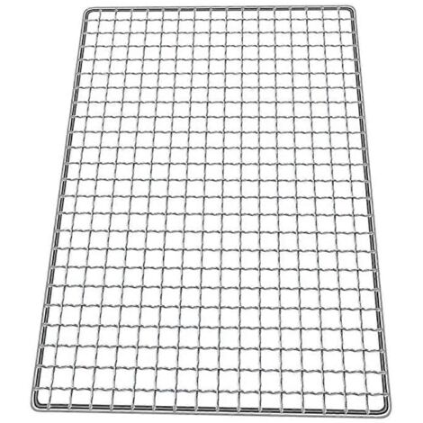 Tapis de barbecue réutilisable, accessoire de cuisson pour grillades en acier inoxydable 304, 30 x 25 cm, filet de rechange, camping (1/5)