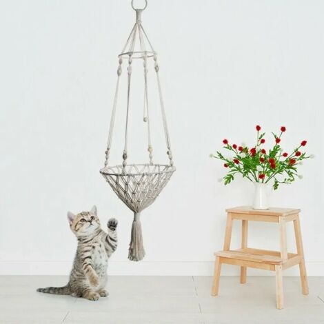 Hamac pour chat, lit suspendu style bohème, couchage pour animaux de compagnie (1/4)
