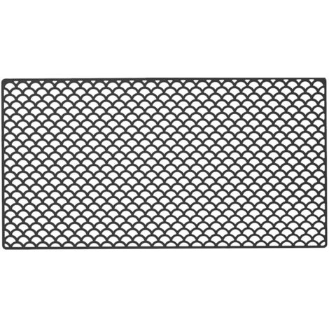 Grand tapis d'évier de cuisine en silicone antidérapant, résistant à la chaleur, personnalisable, lavable, 76 x 40 cm (noir). (1/5)