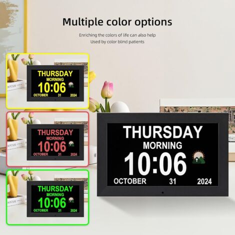 Nouveau cadre photo numérique noir de 10,1 pouces horloge électronique intelligente de 10,1 pouces petit support d’affichage autonome nouveau modèle haute définition. (1/5)