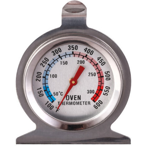 Thermomètre de four à grand cadran, idéal pour griller et surveiller la cuisson au four. Peut être utilisé comme thermomètre à accrocher ou posé sur une surface plane. Acier durable (lot de 2). (1/3)