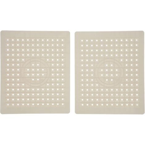 Grille d'égouttage en caoutchouc, 26 x 31 cm, fond d'évier de cuisine, lot de 2 tapis de protection antidérapants, adaptés aux tapis d'évier/tapis d'évier de cuisine. (1/4)
