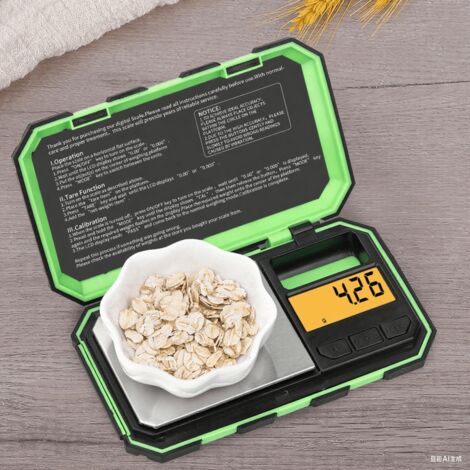 Balance de poche, balance numérique pour bijoux 500 g x 0,01 g, mini balance avec 6 modes et écran LCD (1/3)