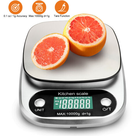 Balance de cuisine numérique, balance corporelle multifonctionnelle, 22 lb/1 gramme 0,04 oz. (1/5)