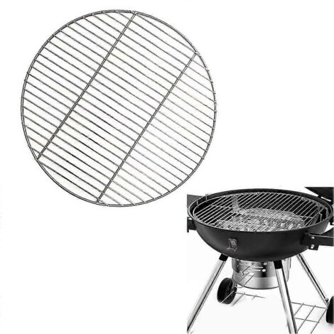 Grille de barbecue ronde en acier inoxydable, compatible avec les barbecues à granulés et à charbon de bois, grille de barbecue extérieure. (1/5)