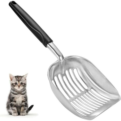 Pelle à litière pour chat - Pelle à litière en aluminium de haute qualité - Durable et facile à nettoyer - Convient aux chatons (1/5)