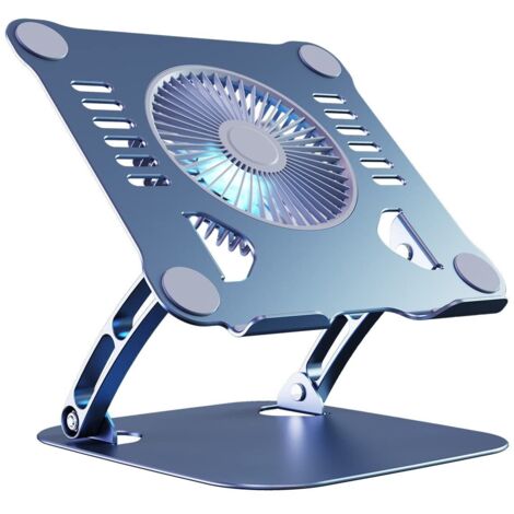 Support de refroidissement en aluminium pour ordinateurs portables avec ventilateur (1/5)