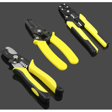 Pince à dénuder et à sertir pour câbles de 22 mm (7/8"), outil réglable pour électricien (1/5)