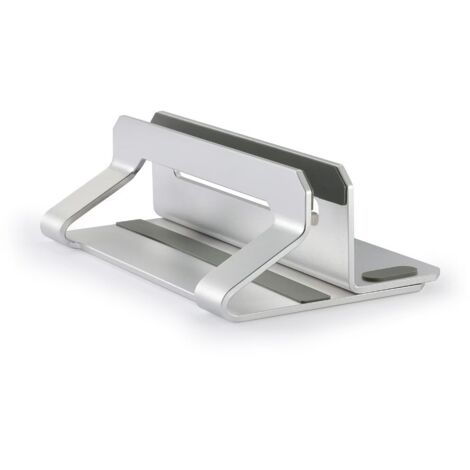 Support vertical en aluminium pour ordinateur portable avec fente réglable de 12 à 42 mm, rangement vertical peu encombrant, convient aux MacBook et autres ordinateurs portables. (1/2)