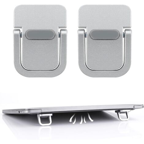 Ensemble clavier et haut-parleurs portables en 2 pièces, format mini ordinateur portable auto-adhésif, format clavier invisible pour ordinateur de bureau, pieds pliables pour ordinateur portable avec (1/5)