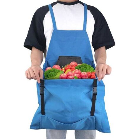 Tablier de jardinage, tablier imperméable à bretelles croisées réglables avec poches amovibles, unisexe, adapté au jardinage, à la récolte, au désherbage et à d'autres activités. (1/4)