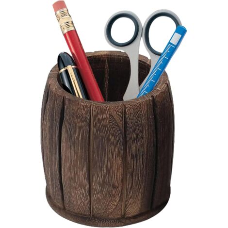 Porte-stylos de bureau, porte-stylos et organiseurs de pots à crayons, contenants décoratifs vintage compacts en bois, solutions d'organisation et de rangement pour la maison, la salle de classe et le (1/5)