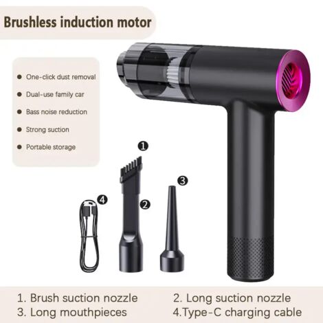 Aspirateur de voiture, aspirateur portable à main, aspirateur domestique haute puissance à forte aspiration, tout-en-un pour une utilisation à domicile. (1/5)