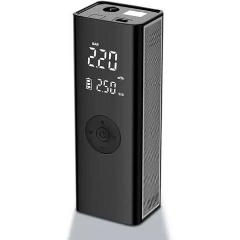 Pompe à air sans fil pour voiture, gonfleur de pneus portable, pompe à air électrique pour véhicule avec éclairage (1/5)