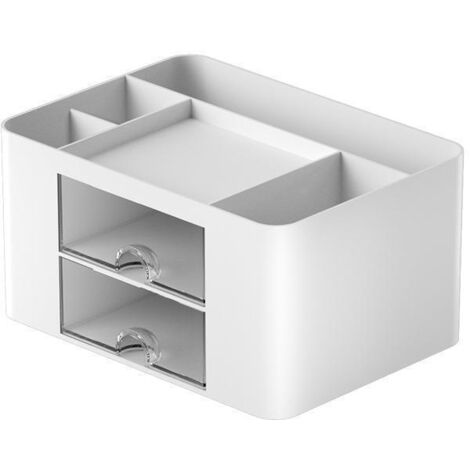 Organiseur de bureau à 2 tiroirs, crayon de bureau multifonctionnel (1/2)