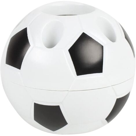 Boîte de rangement porte-stylo de bureau à motif ballon de football, porte-stylo en forme de ballon de football, boîte de rangement pour stylos de bureau, crayon, brosse à dents, brosse (1/5)