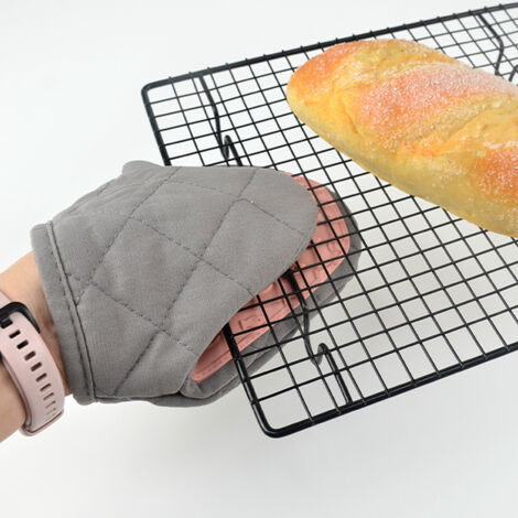 Gants de cuisine en silicone antidérapants et résistants à la chaleur, avec boucles de suspension, pour une utilisation au micro-ondes et au four, pour la cuisson et la pâtisserie, support à casserole (1/4)