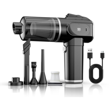 Aspirateur de voiture, chargement sans fil, double usage, haute puissance, forte aspiration, aspirateur de voiture portatif. (1/5)