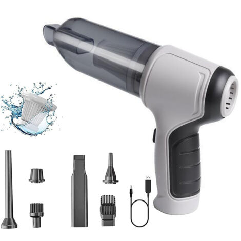 Aspirateur de voiture portable sans fil rechargeable par USB, 12 000 Pa (1/5)