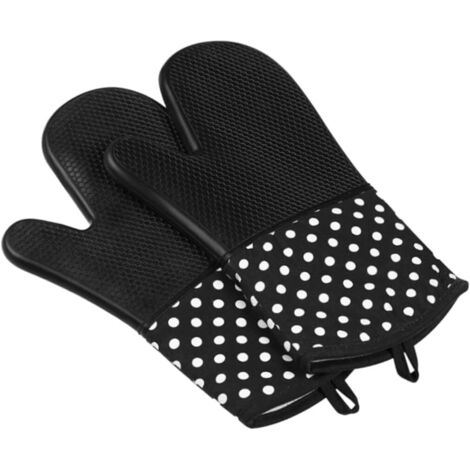 Gants de cuisine en silicone, gants de four à pizza résistants à la chaleur, gants de cuisine antidérapants, 33 cm (1/4)