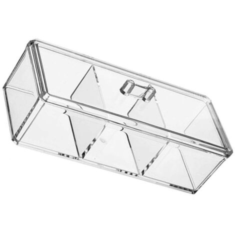 Organisateur de sachets de thé, boîte de rangement en plastique réutilisable, boîte de rangement pour capsules de café (1 pièce). (1/4)