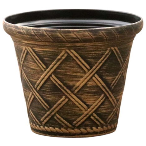 Pot de fleurs décoratif, pot de fleurs en plastique, pot de fleurs léger pour bonsaï et jardinage, jardinières d'intérieur et d'extérieur, convenant aux patios, bureaux et à la décoration intérieure. (1/5)