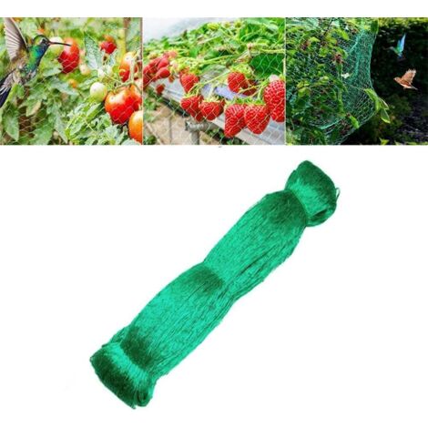 Filet de protection anti-oiseaux pour jardins et vergers - 2 x 10 m - Vert (1/5)