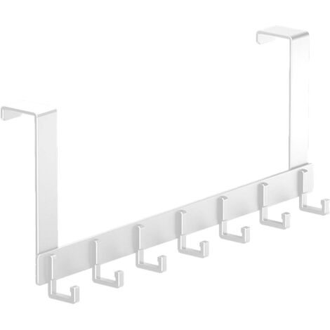 Crochets de porte, lot de 7 crochets pour porte de salle de bain, conception robuste et durable, convient pour la salle de bain, la chambre, l'entrée, les serviettes, les chapeaux et les manteaux - bl (1/4)