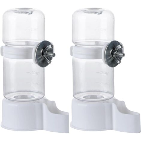 Abreuvoirs pour oiseaux, lot de 2 abreuvoirs automatiques pour cages à oiseaux - 140 ml (1/4)