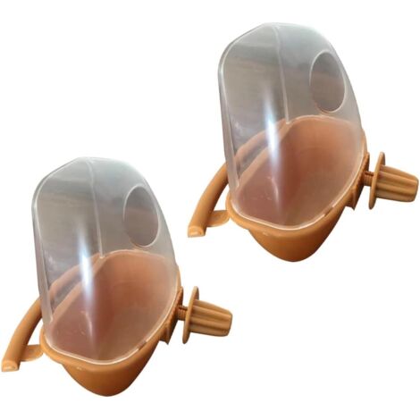 Mangeoires pour cages à oiseaux, lot de 2, résistantes aux éclaboussures, transparentes et réutilisables (1/5)