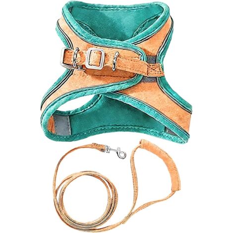 Harnais pour chat avec laisse pour éviter les fugues matériau doux et respirant tour de poitrine 28-32 cm convient pour les promenades, le camping, le dressage en extérieur, les chiens, les chiots (1/4)