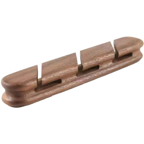 Deux clips de câble en bois, organisateurs de câbles de bureau, adaptés aux prises de courant et aux câbles USB, supports de câbles auto-adhésifs, adaptés aux postes de travail à domicile et au bureau (1/3)