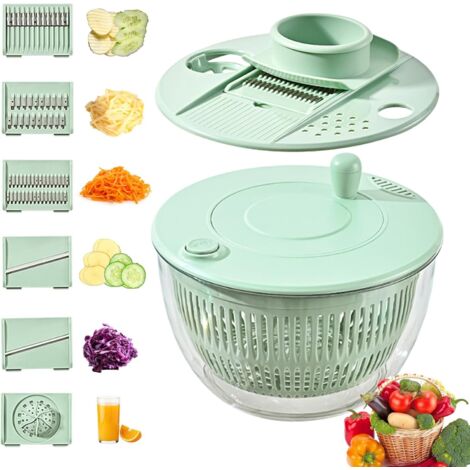 Laveuse 3 en 1 pour fruits et légumes, pour une préparation efficace des salades.